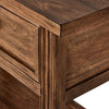 Lazy Monsieur Partouche Table Distressed Brown Veneer Corner Detail 238729-002