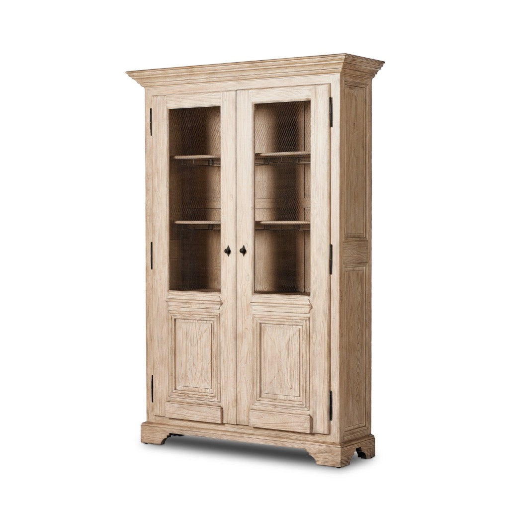 Van Thiel The "Please No More Doors" Cabinet Natural Pine Angled View Four Hands
