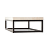 Four Hands The Rectangular Coffee Table Travertine Angled View