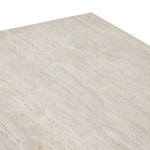 Four Hands The Rectangular Coffee Table Travertine White Tabletop Detail