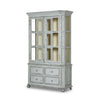 The "You Will Need a Lot Of Hinges" Cabinet Distressed Grey Blue Angled View 238292-002