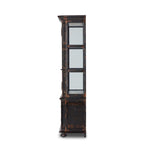 The "You Will Need a Lot Of Hinges" Cabinet Distressed Burnt Black Veneer Side View Four Hands