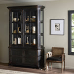 The "You Will Need a Lot Of Hinges" Cabinet Distressed Burnt Black Veneer Staged View