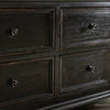 The "You Will Need a Lot Of Hinges" Cabinet Distressed Burnt Black Veneer Solid Pine Cabinet Doors