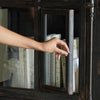 The "You Will Need a Lot Of Hinges" Cabinet Distressed Burnt Black Veneer Hand Opening Cabinet