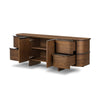 Four Hands Theo Sideboard angled open door view 
