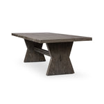 Tia Dining Table Black Burnt Oak Angled View Four Hands