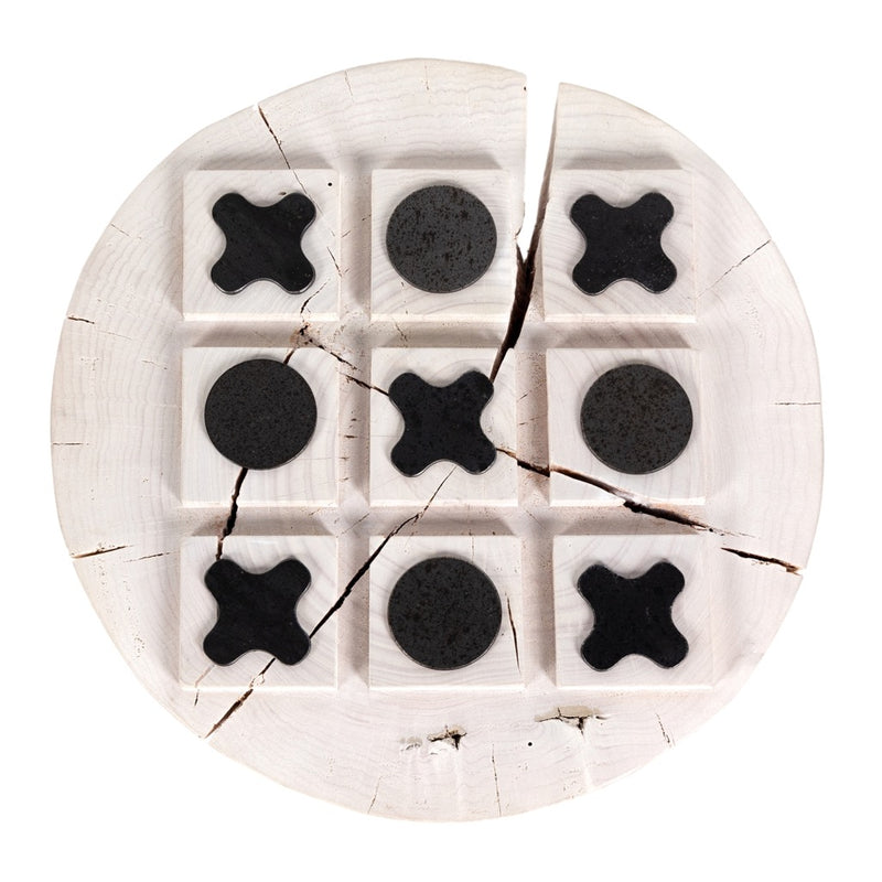 Tic Tac Toe Ivory Top View Four Hands