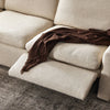 Four Hands Tillery Power Recliner 3-Piece Sectional staged reclining footrest view