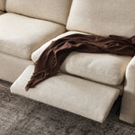 Four Hands Tillery Power Recliner 3-Piece Sectional staged reclining footrest view
