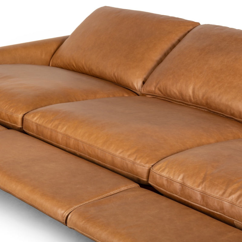 Tillery Power Recliner Sectional 238975-002 reclined leather seat view