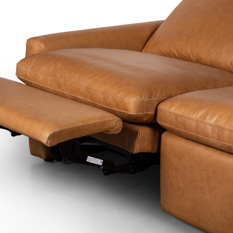Four Hands Tillery Power Recliner Sectional reclined footrest view