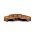 Four Hands Tillery Power Recliner Sectional angled reclined view