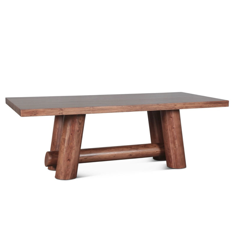 HTD Timbers Barrel 94" Dining Table angled view 