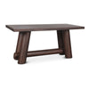 Home Trends and Design Timbers 80" Barrel Gathering Table angled view 