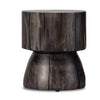 Four Hands Tino End Table Rubbed Black Reclaimed Wood