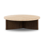 Four Hands Toli Coffee Table Travertine Side View
