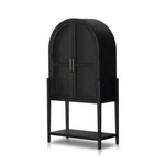 Tolle Bar Cabinet Drifted Matte Black Angled View 234848-001
