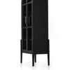 Four Hands Tolle Cabinet Drifted Matte Black Solid Oak Legs