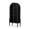 Tolle Cabinet Drifted Matte Black Solid Angled View Four Hands