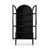 Tolle Cabinet Drifted Matte Black Solid Open Cabinets 225878-004