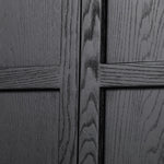 Four Hands Tolle Panel Door Cabinet Drifted Matte Black Door Details