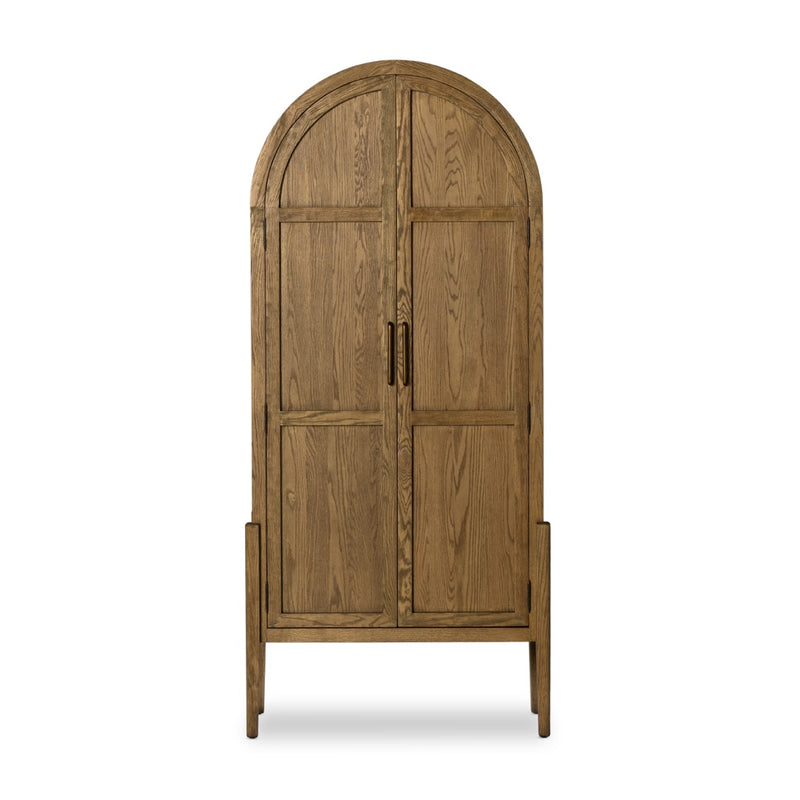 Tolle Panel Door Cabinet Drifted Oak Solid Front Facing View 234782-003