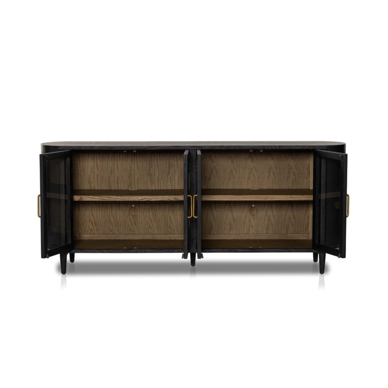 Tolle Sideboard Drifted Matte Black Front View 234883-001
