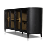 Tolle Sideboard Drifted Matte Black Side Angled View Four Hands