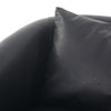 Topanga Swivel Chair Heirloom Black Top Grain Leather Pillow Four Hands