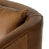 Four Hands Topanga Swivel Chair Heirloom Sienna Top Grain Leather Backrest