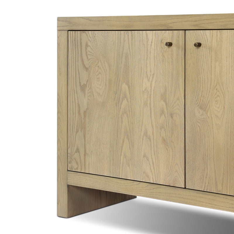 Four Hands Torrington Sideboard front view of closed door with hardware 