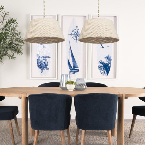 Tosha Drum Pendant Light 70917 staged view 
 