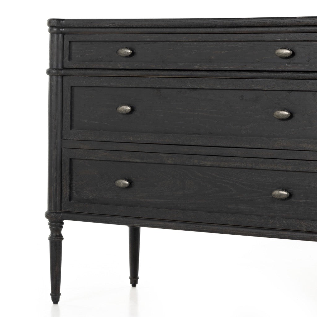 Distressed Chest Solid Four Hands Toulouse Chest - Distressed Black Oak – Artesanos Design ...