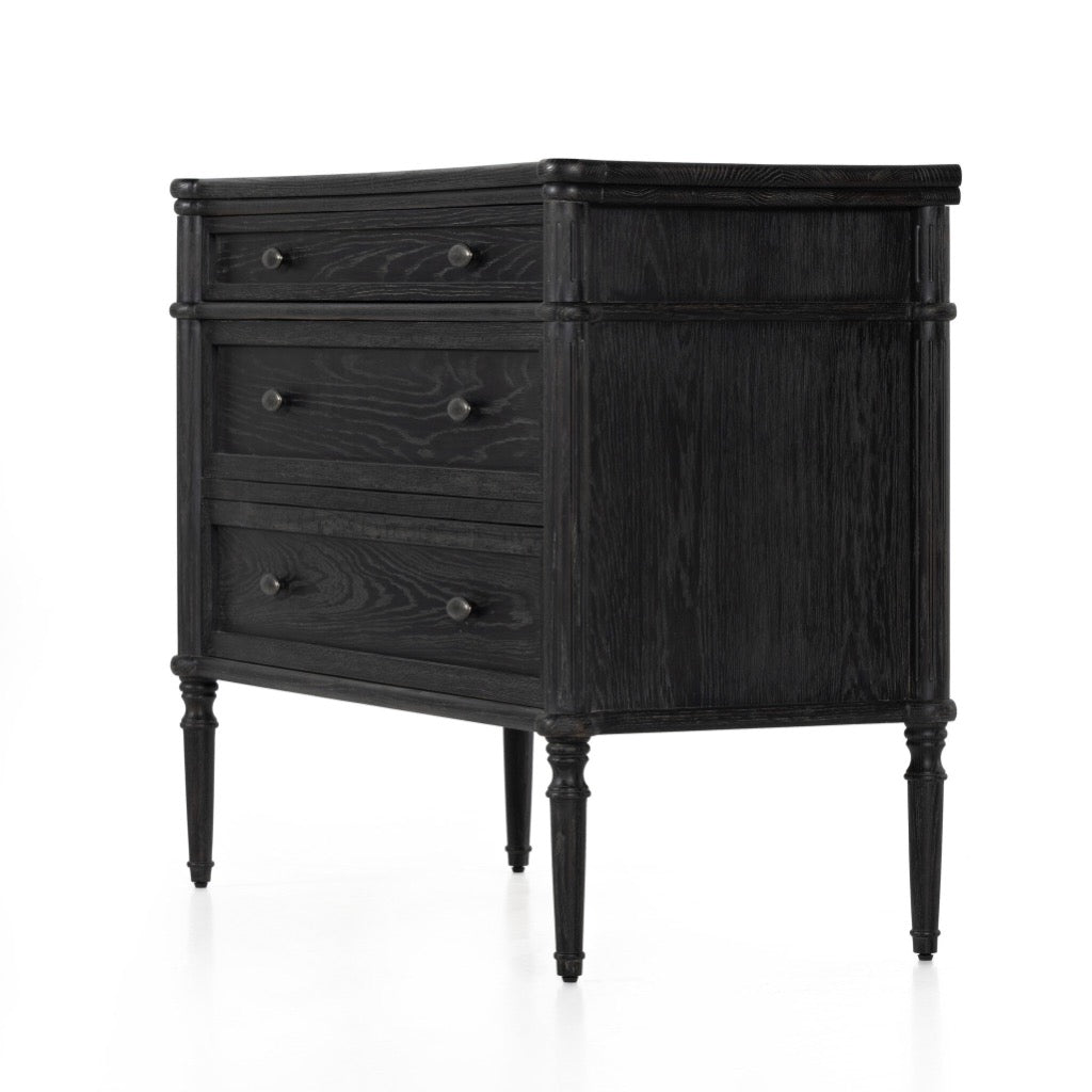 Distressed Chest Solid Four Hands Toulouse Chest - Distressed Black Oak – Artesanos Design ...