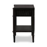 Four Hands Toulouse Oak Nightstand Distressed Black Side View