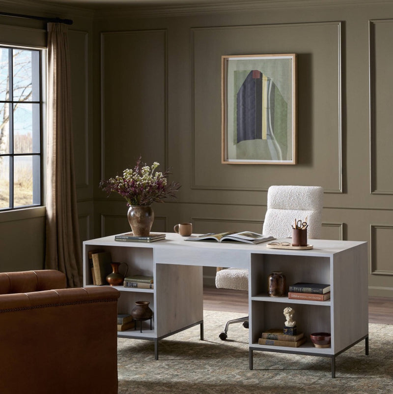 Trey Executive Desk - Dove Poplar