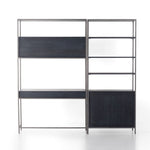 Trey Modular Wall Desk With 1 Bookcase 228709-002 back view
