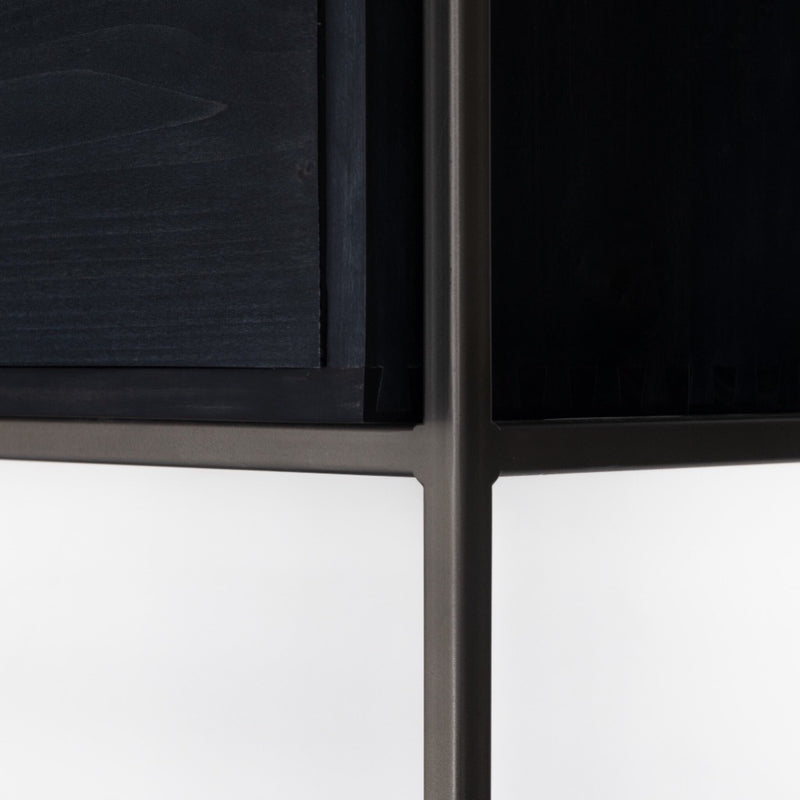 Four Hands Trey Modular Wall Desk With 1 Bookcase corner view