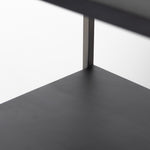 Four Hands Trey Modular Wall Desk With 1 Bookcase open shelf view