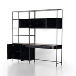 Trey Modular Wall Desk With 1 Bookcase 228709-002 angled open door view