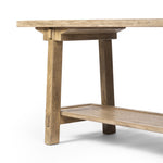 Trinity Console Table 241019-001 legs and lower shelf view 