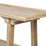 Trinity Console Table 241019-001 angled view of mortise-and-tenon joinery