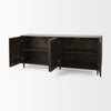 Mercana Tucker Sideboard Dark Brown Angled Open Doors