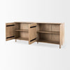 Mercana Tucker Sideboard Light Brown Angled View Open Doors 69954