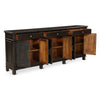 Home Trends and Design Turin 100" Sideboard angled open door view 