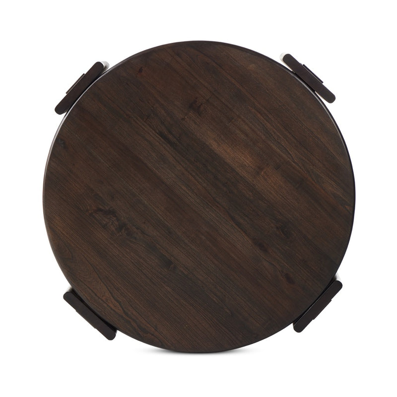 Two Tier Coffee Table Matte Brown Neem Top View