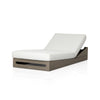 Thomas Bina V Outdoor Chaise Lounge Alessi Linen Angled View Four Hands