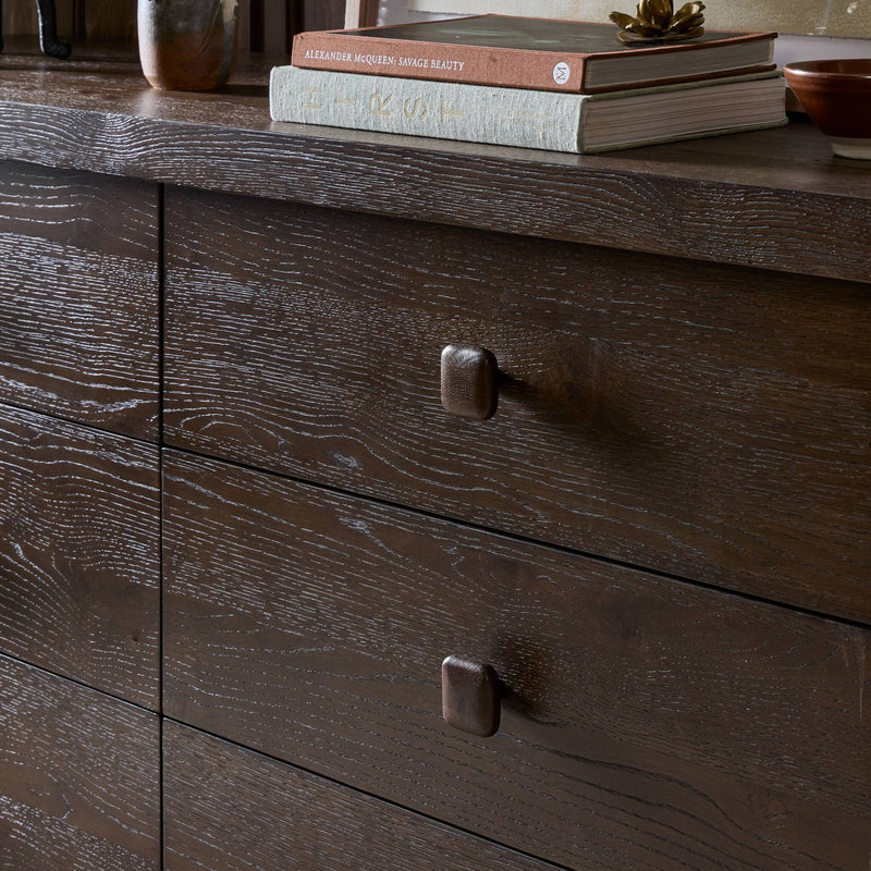 brown black 6 drawer dresser Rowan 6 Drawer Dresser Dark Brown