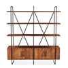 HTD Verbania 75" Acacia Wood Bookshelf front view 